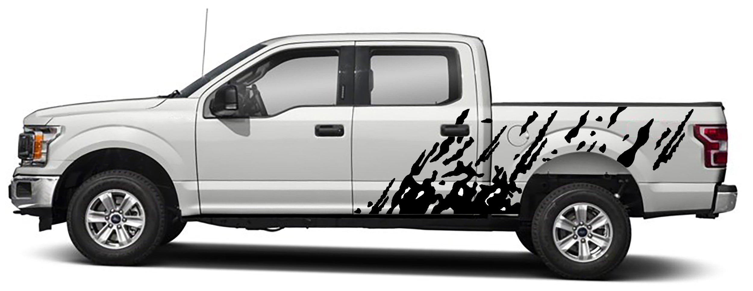 Ford F-150 Mud Splash Side Decals (Pair) : Vinyl Graphics Kit Fits (2015-2020)