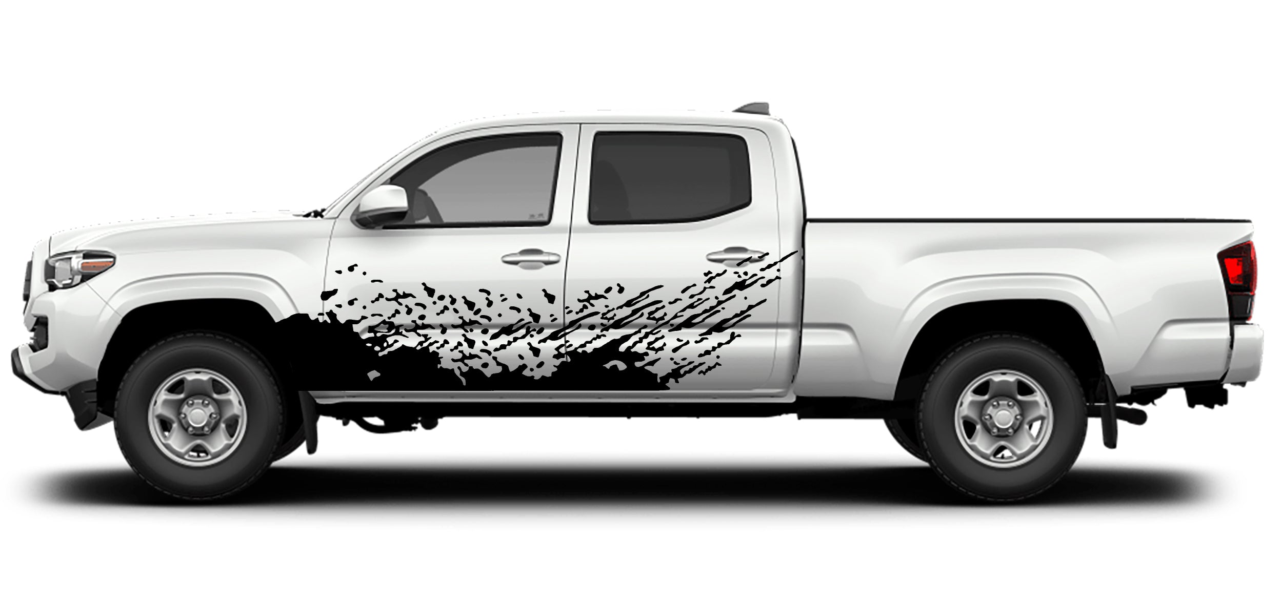 Toyota Tacoma Mud Splash Side Decals (Pair) : Vinyl Graphics Kit Fits (2016-2022)