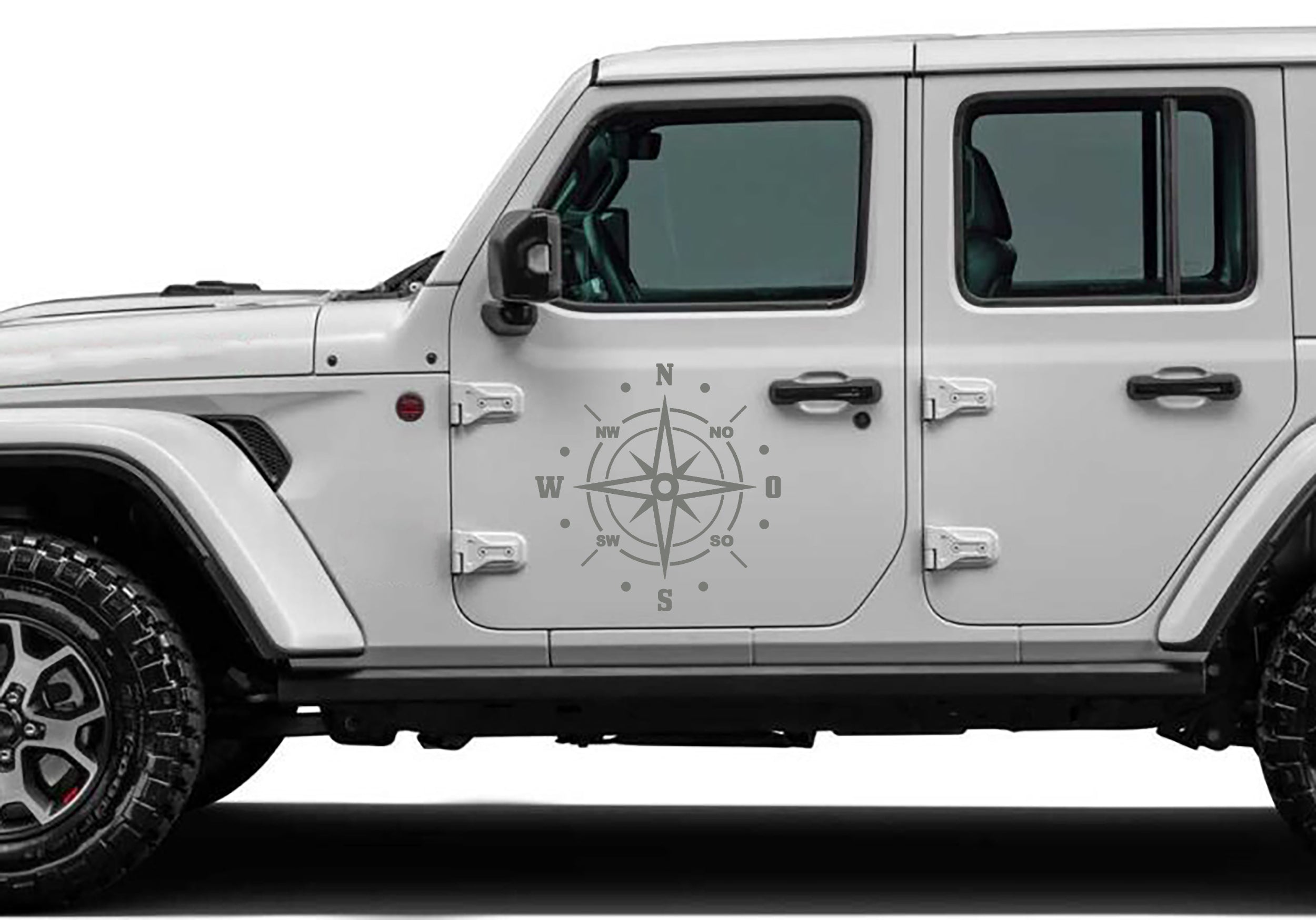 universal off road compass decal for camper, jeep, trucks and rv van