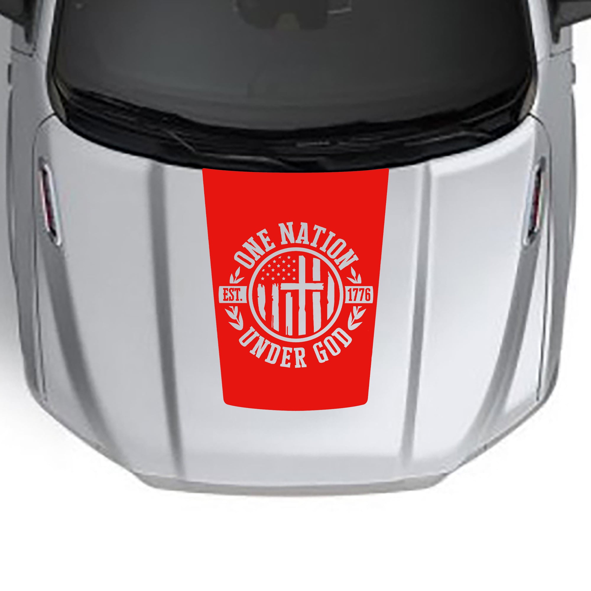 one nation under god base hood graphics for dodgr ram 1500 2019 to 2023 models red