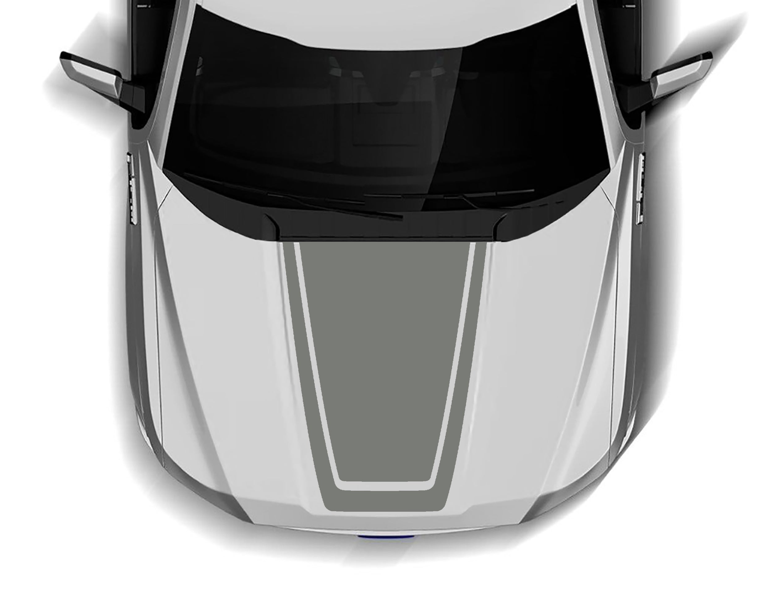 pinstriped hood graphics for ford f 150 2015 to 2020 models gray