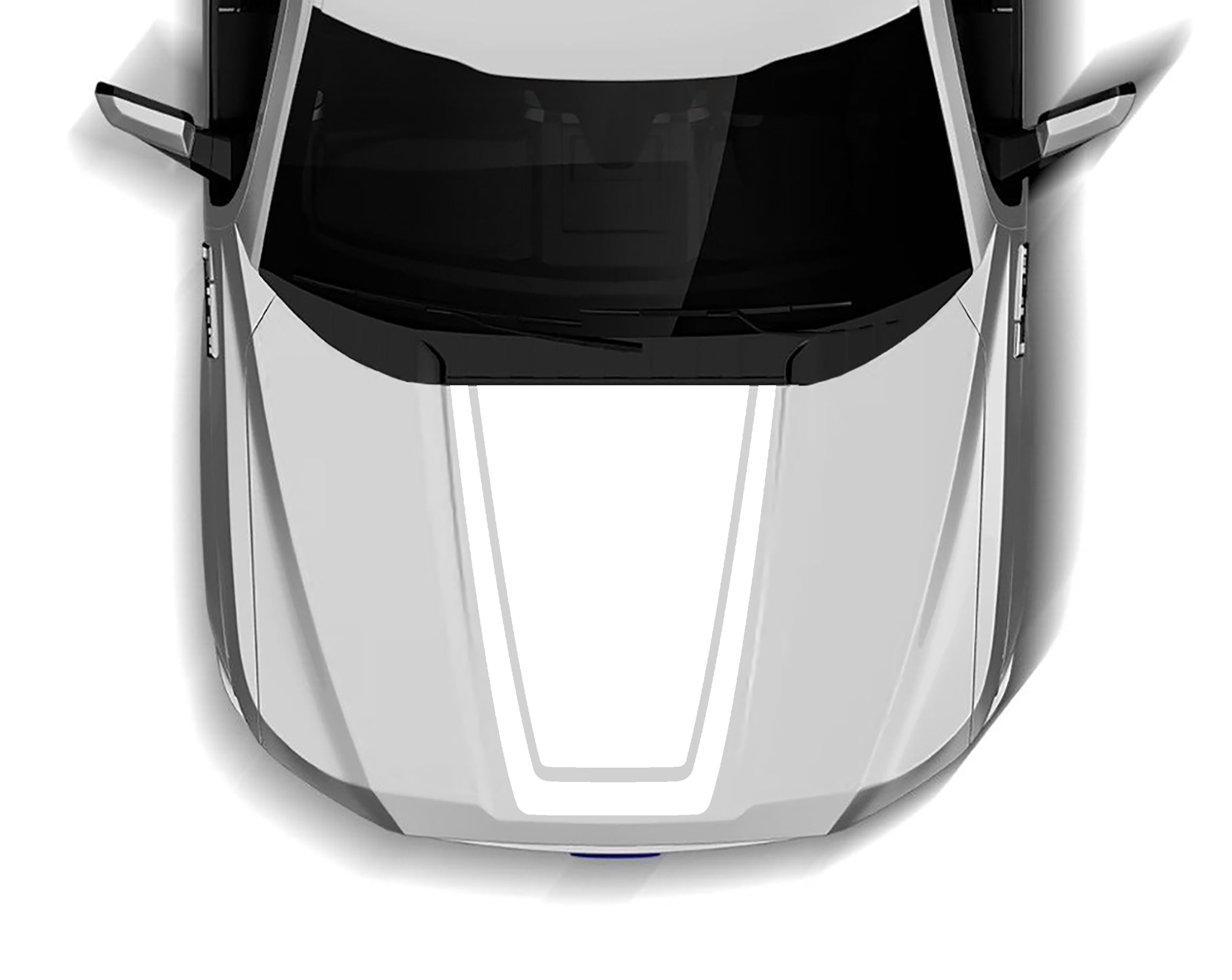 pinstriped hood graphics for ford f 150 2015 to 2020 models white