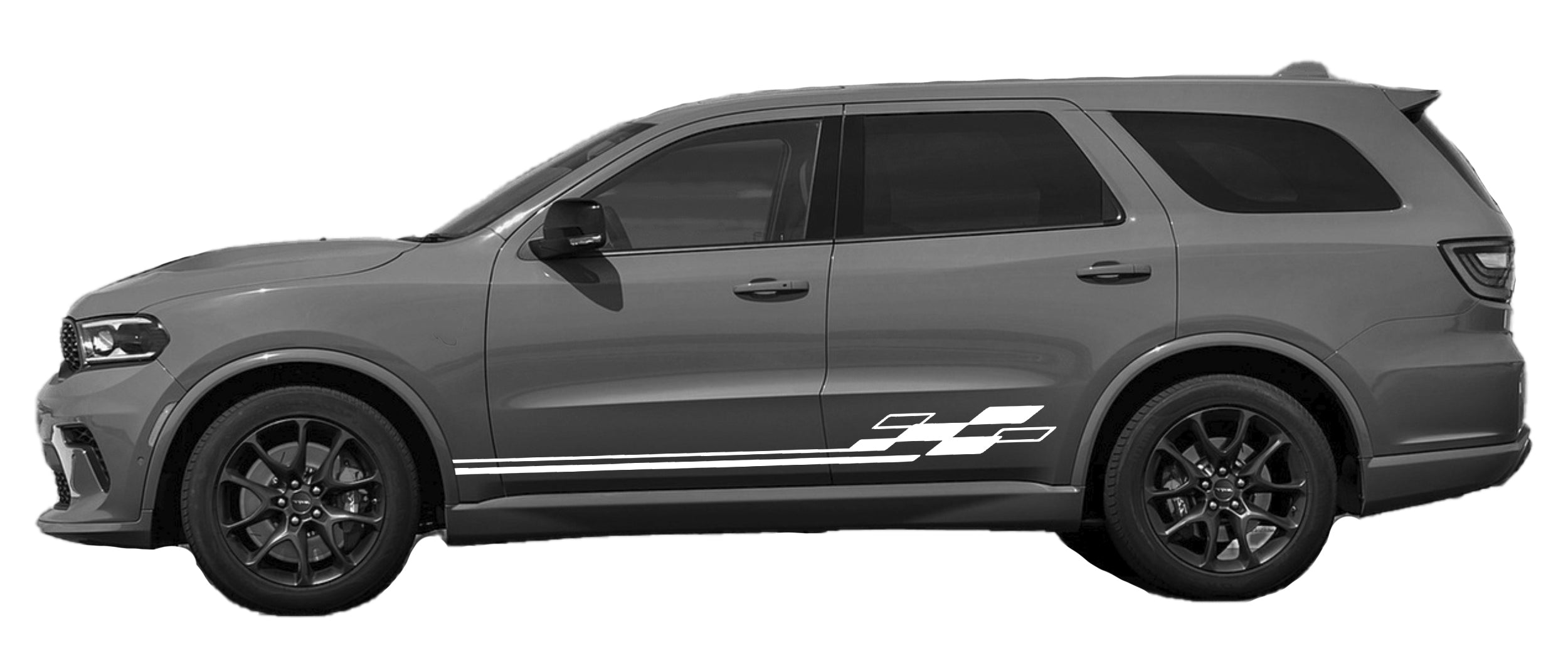 racing stripes for dodge durango 2021 to 2024 models white
