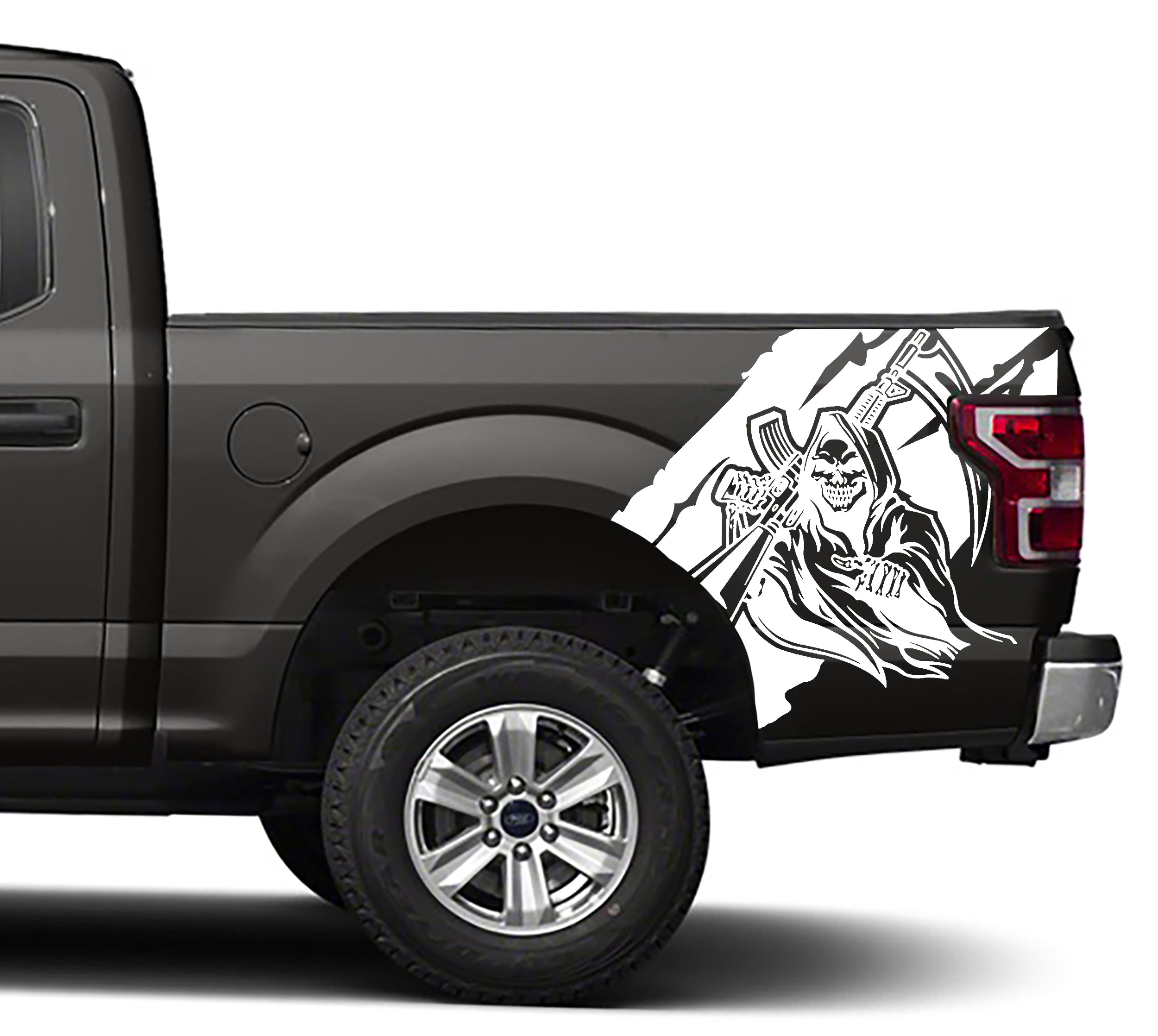 reaper bed graphics for ford f 150 2015 to 2020 models white