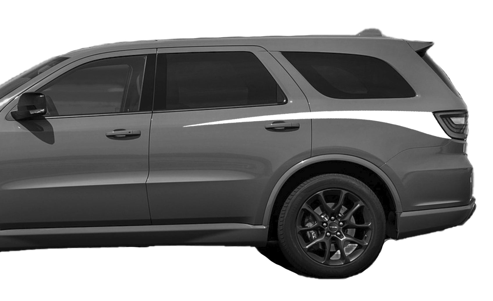 rear spike stripes kit for dodge durango 2021 to 2024 models white