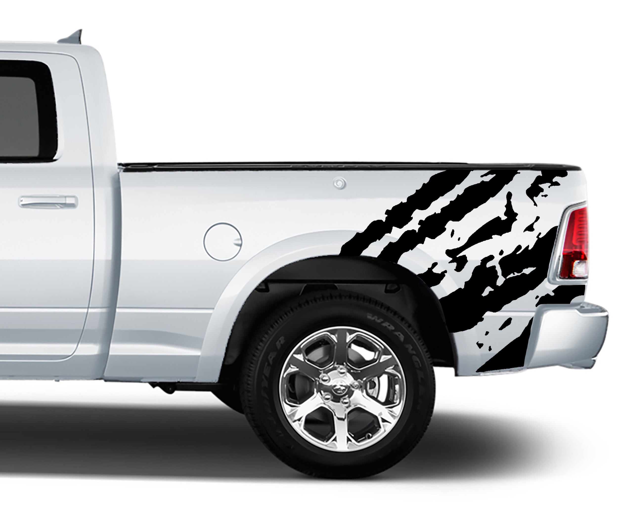 ripped bed graphics for dodge ram 2008 to 2018 models black