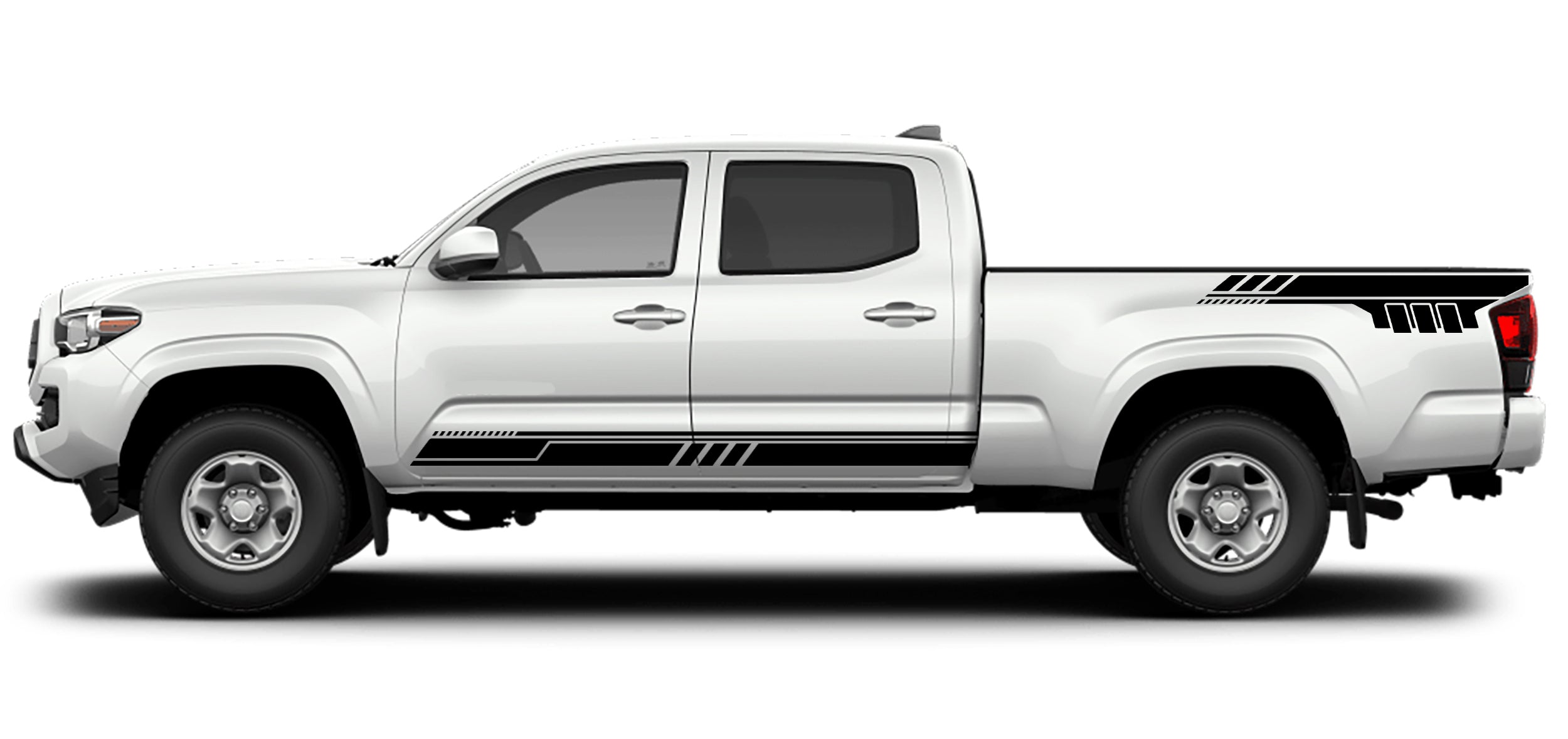 Toyota Tacoma Rocker Panel and Bed Decals (Pair) : Vinyl Graphics Kit Fits (2016-2022)