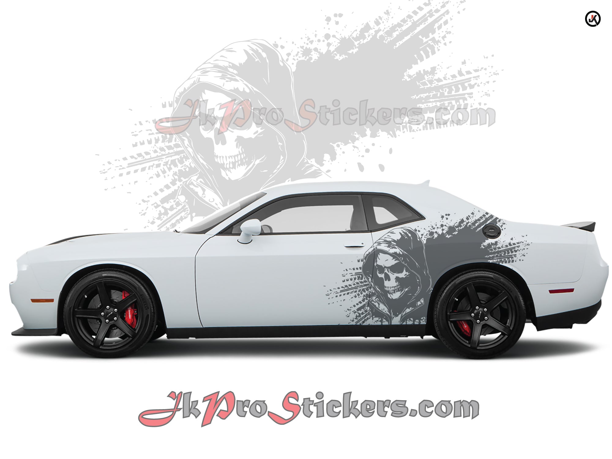 Dodge Challenger Scarecrow Splash Side Decals (Pair) | Vinyl Graphics Kit Fits 2008-2023 Models