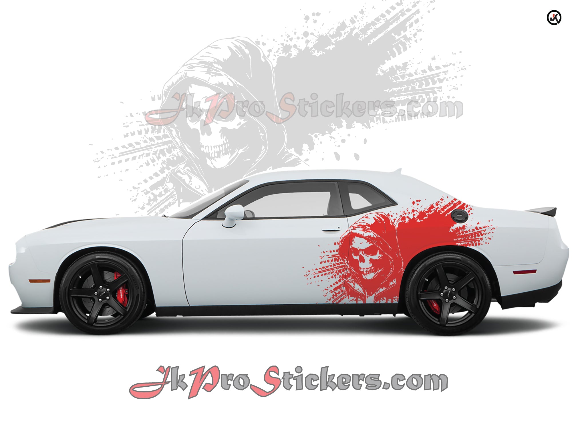 Dodge Challenger Scarecrow Splash Side Decals (Pair) | Vinyl Graphics Kit Fits 2008-2023 Models