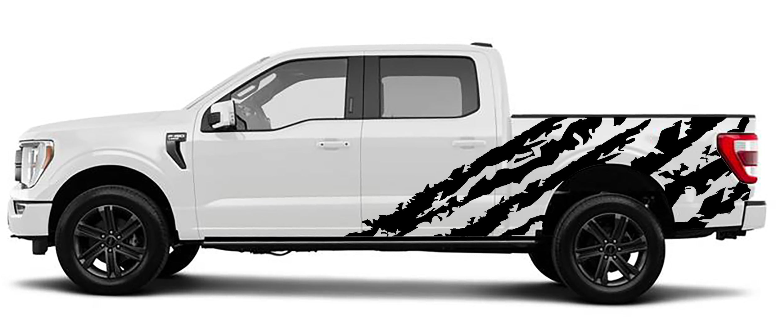 Ford F-150 Shred Side Decals (Pair) : Vinyl Graphics Kit Fits (2021-2023)