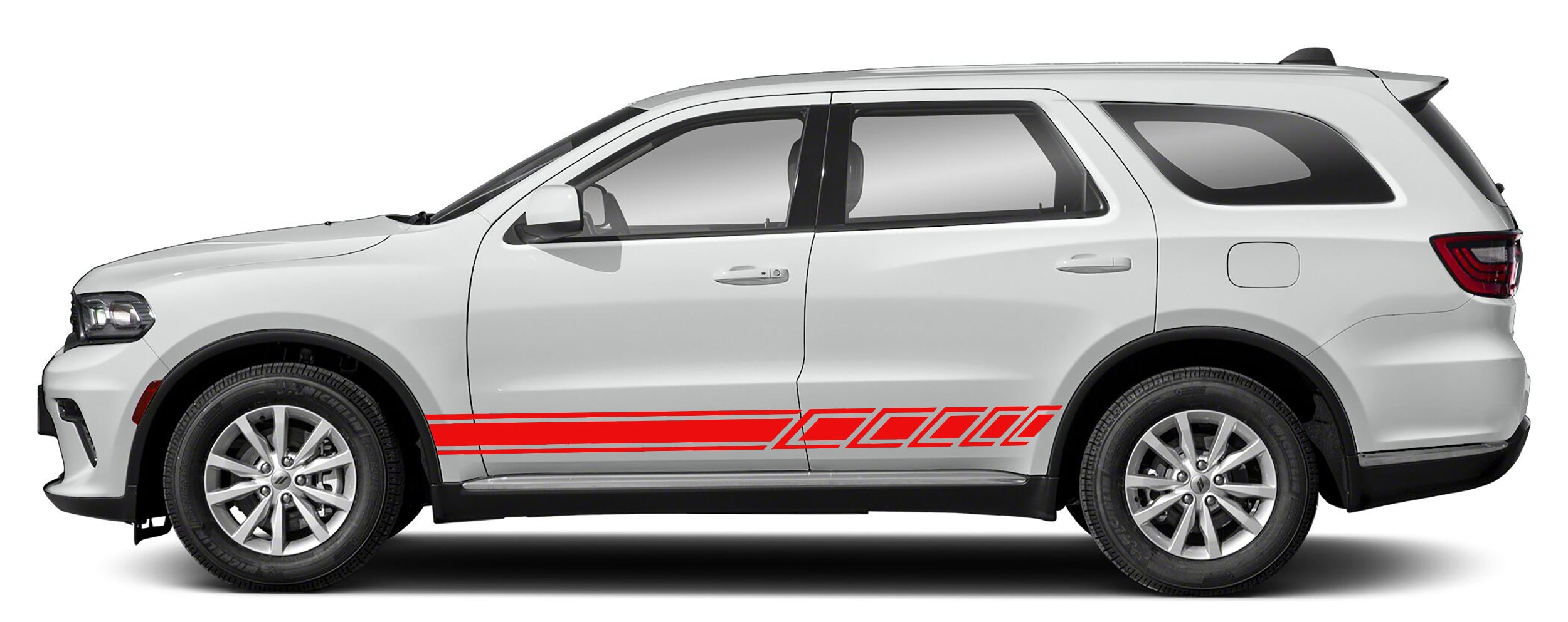 door stripes for dodge durango 2021 to 2024 models red