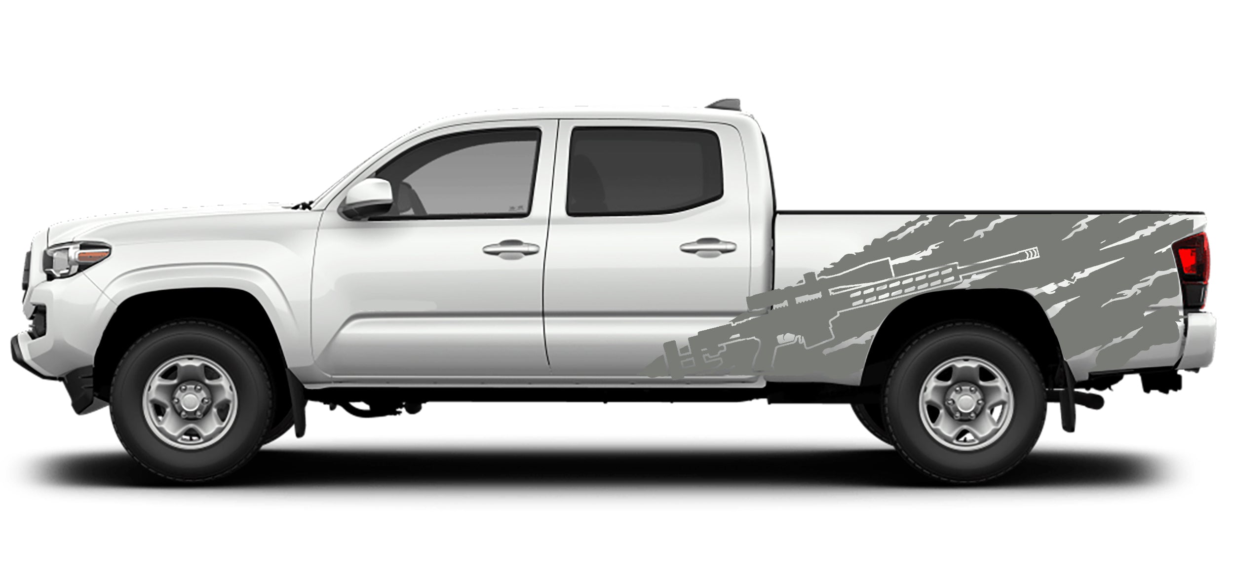 sniper side graphics for toyota tacoma 2016 to 2023 models gray