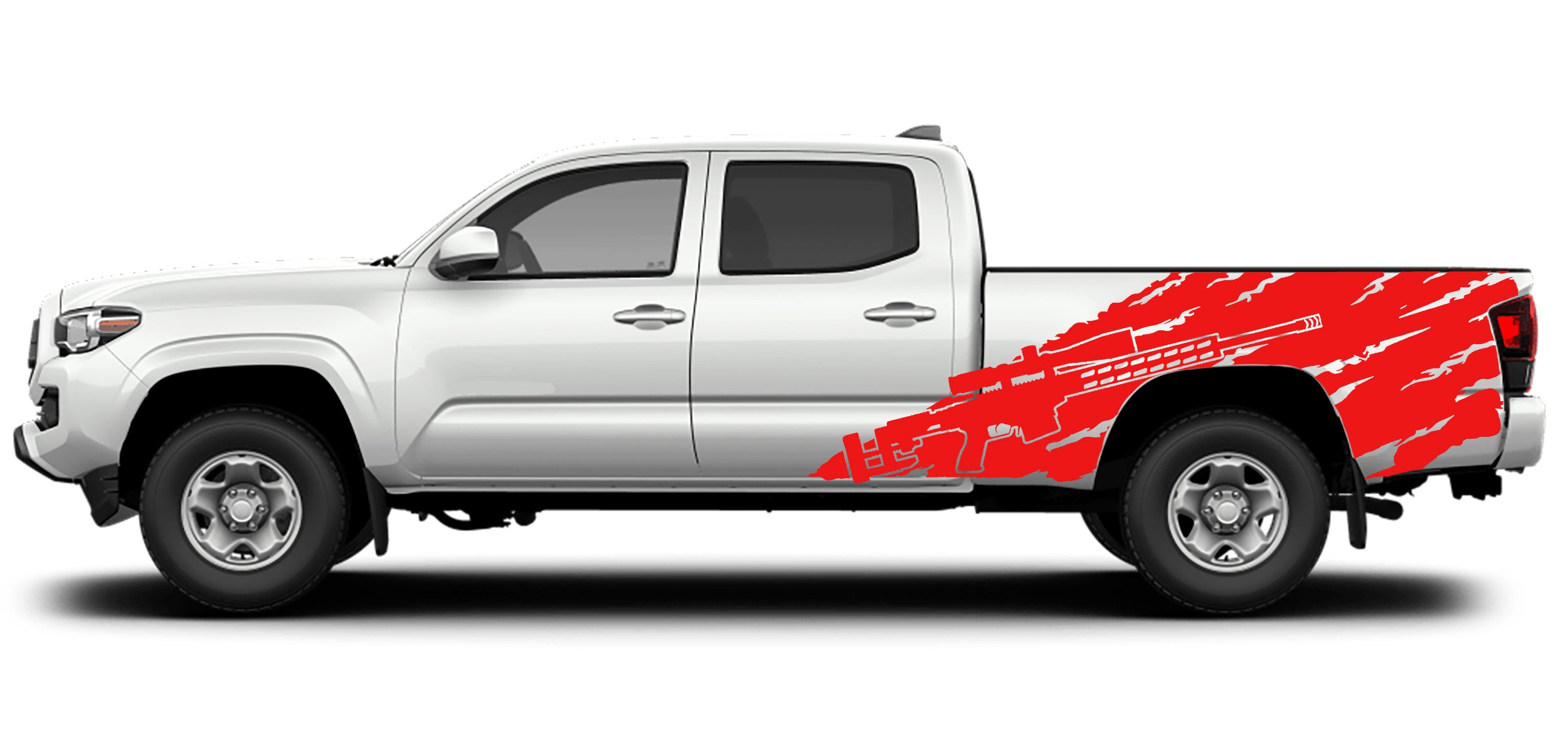 sniper side graphics for toyota tacoma 2016 to 2023 models red