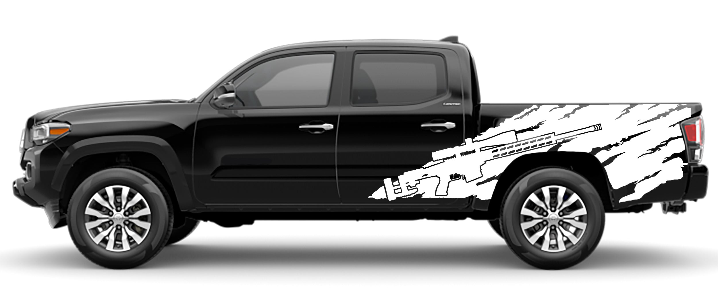 sniper side graphics for toyota tacoma 2016 to 2023 models white