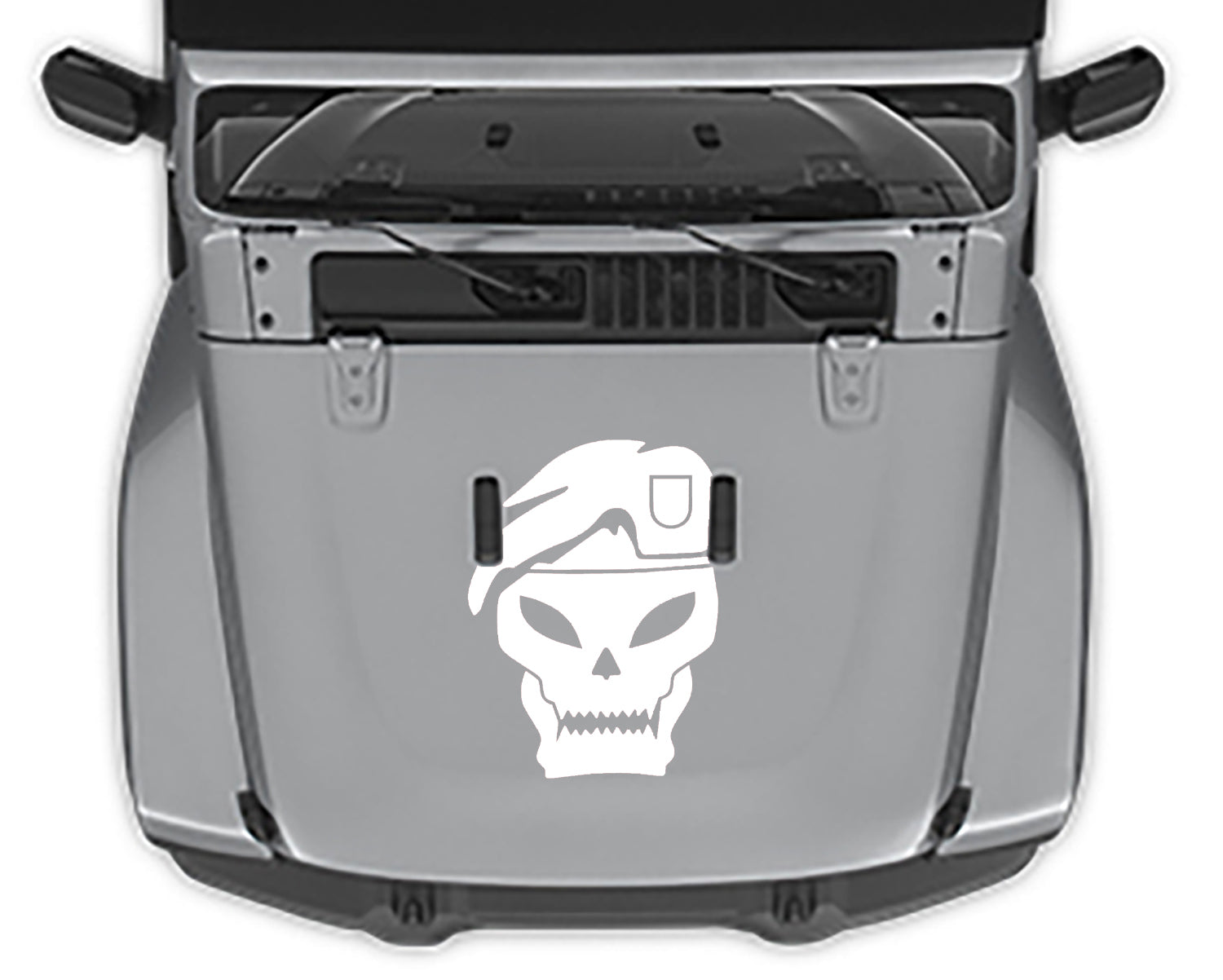dpecial ops hood  decal for jeep wrangler jl white