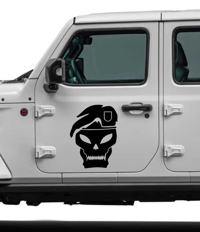 special ops skull door decals for jeep all models black