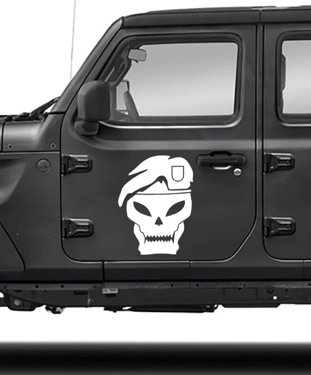 special ops skull door decals for jeep all models white