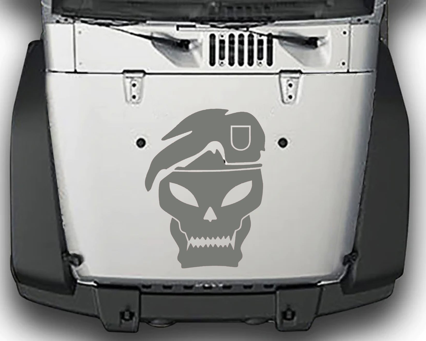 Special ops hood decal for jeep wrangler jk gray