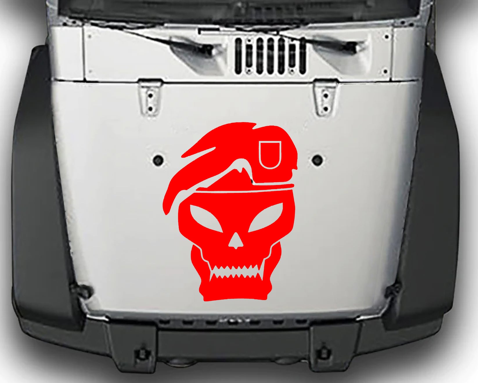 Special ops hood decal for jeep wrangler jk red