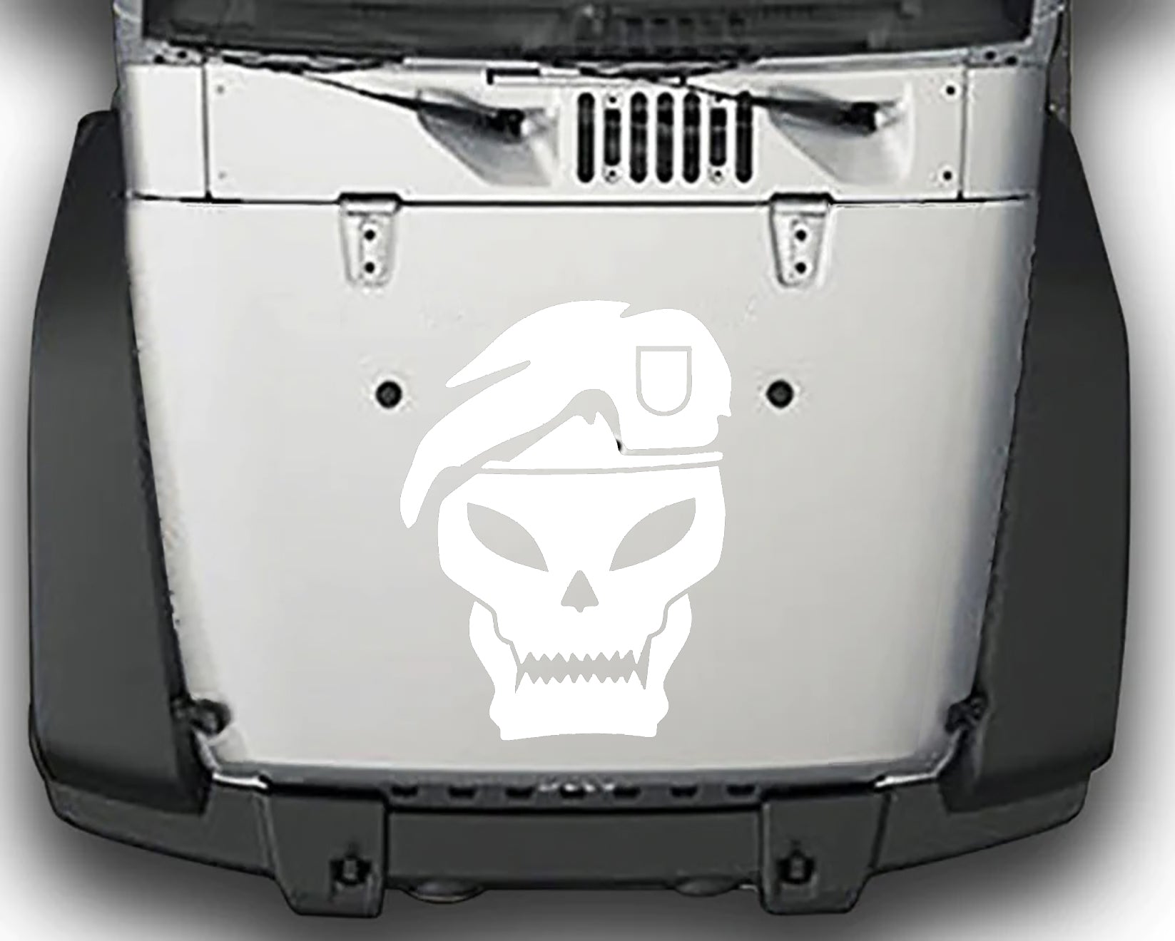 Special ops hood decal for jeep wrangler jk white