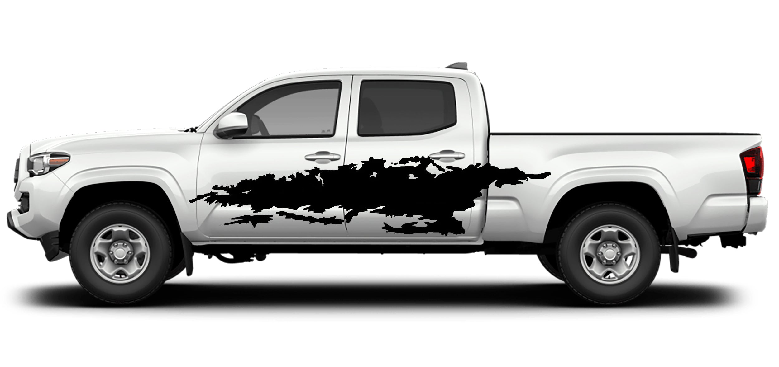 Toyota Tacoma Mud Splash Side Decals (Pair) : Vinyl Graphics Kit Fits (2016-2022)