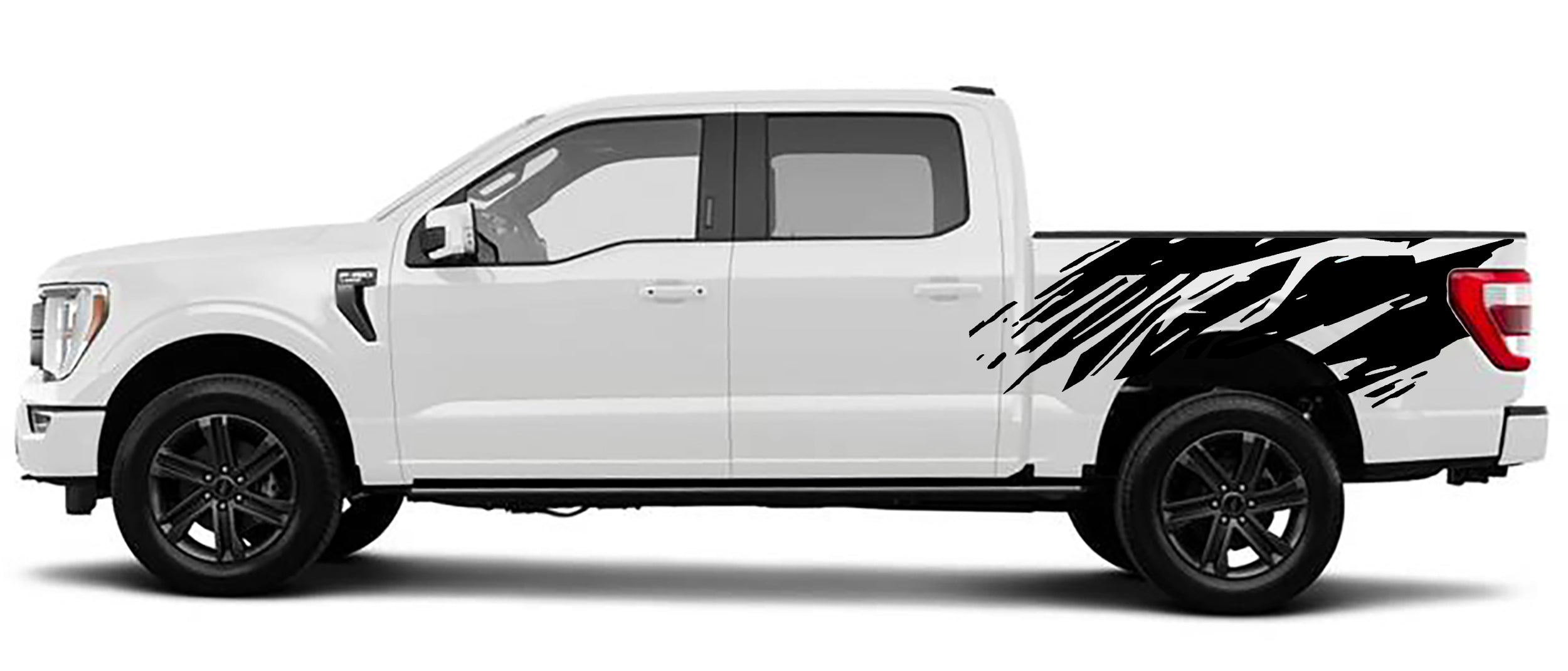 Ford F-150 Splatter Bed Decals (Pair) : Vinyl Graphics Kit Fits (2021-2023)