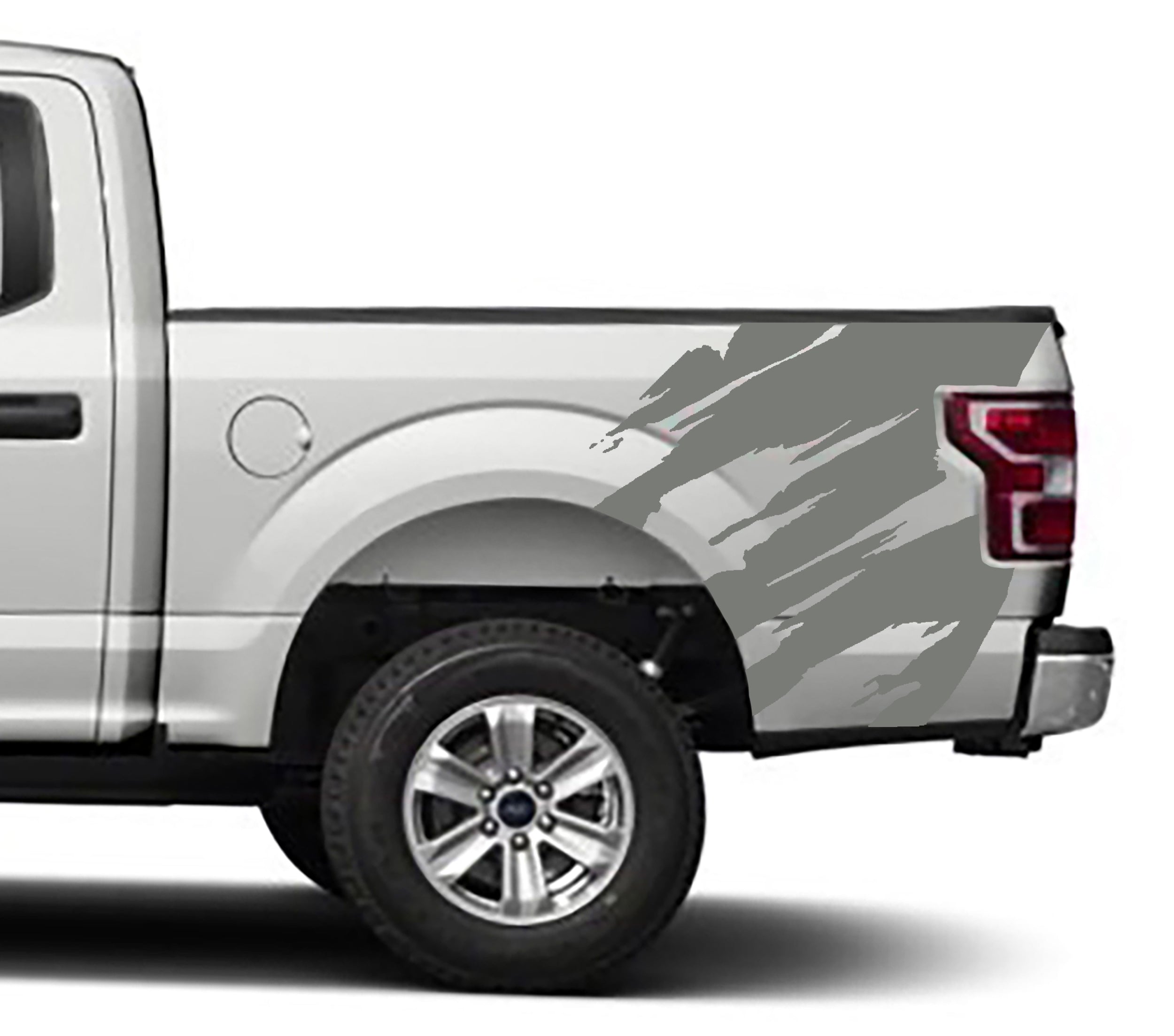 torn bed graphics for ford f 150 2015 to 2020 models gray