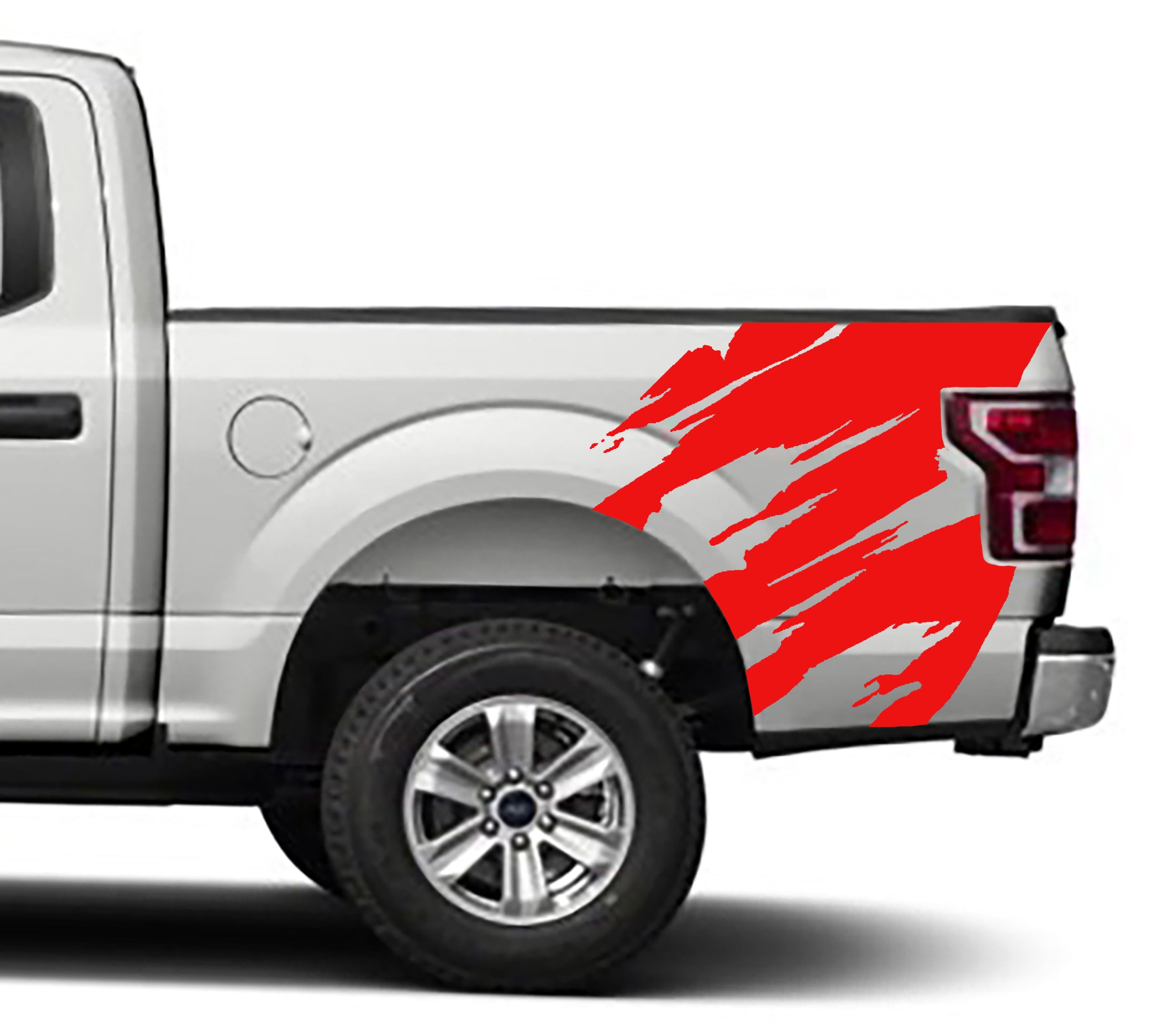 torn bed graphics for ford f 150 2015 to 2020 models red