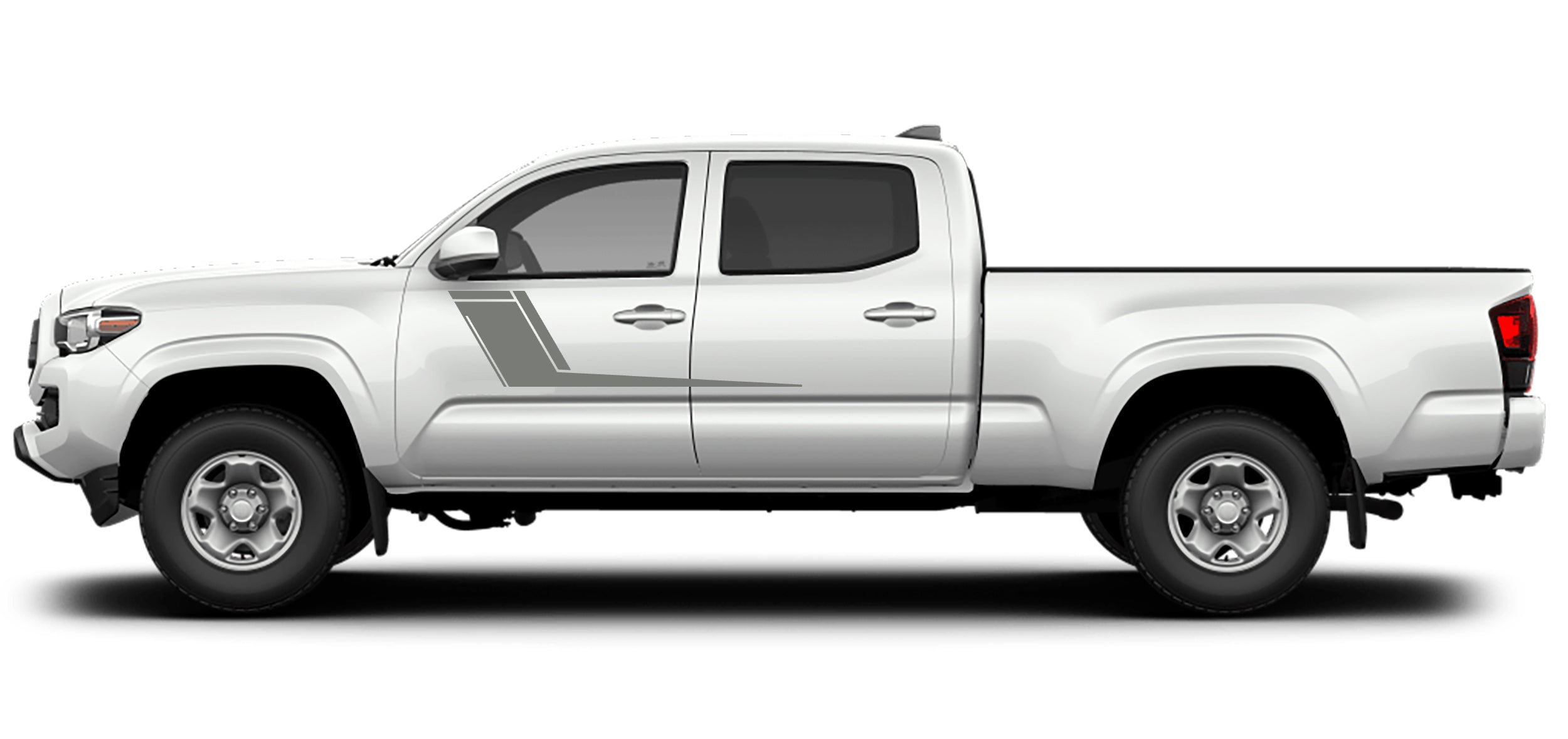 upper door stripes vinyl decals for toyota tacoma 2016 to 2023 models gray