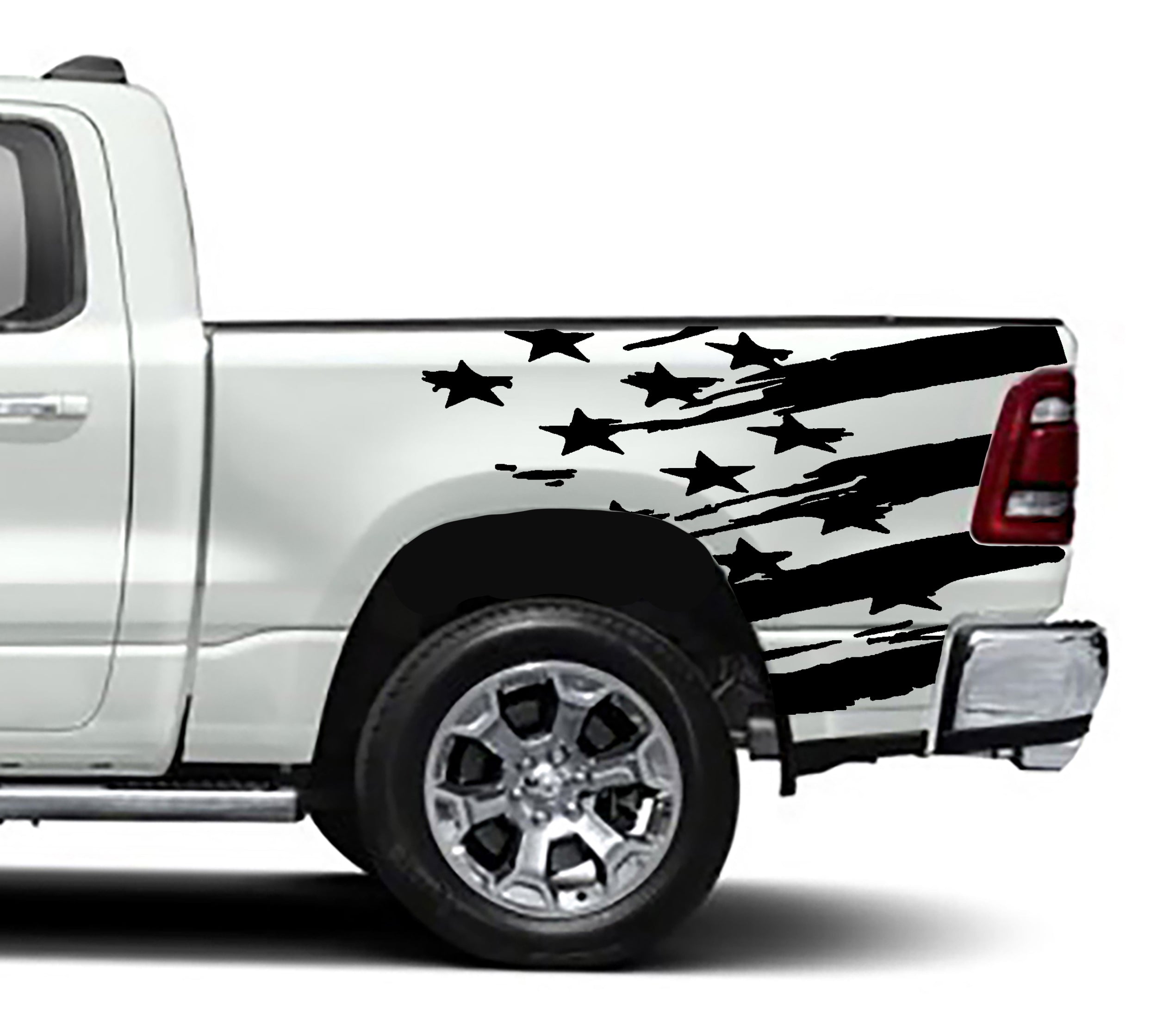american flag bed graphics for dodge ram 1500 2500 2019 to 2023 models 