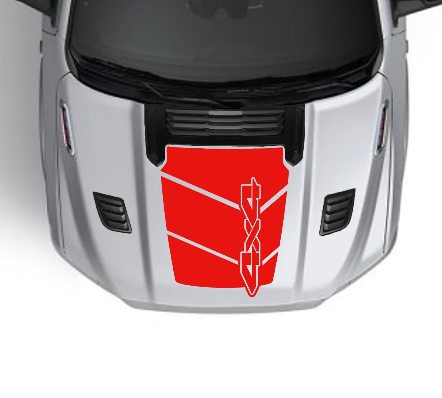 walker 4x4 hood graphics for dodge ram 1500sport hood 2019 to 2023 models red