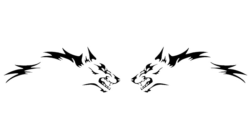 wolf side decals for dodge challenger 2008 to 2023 models 