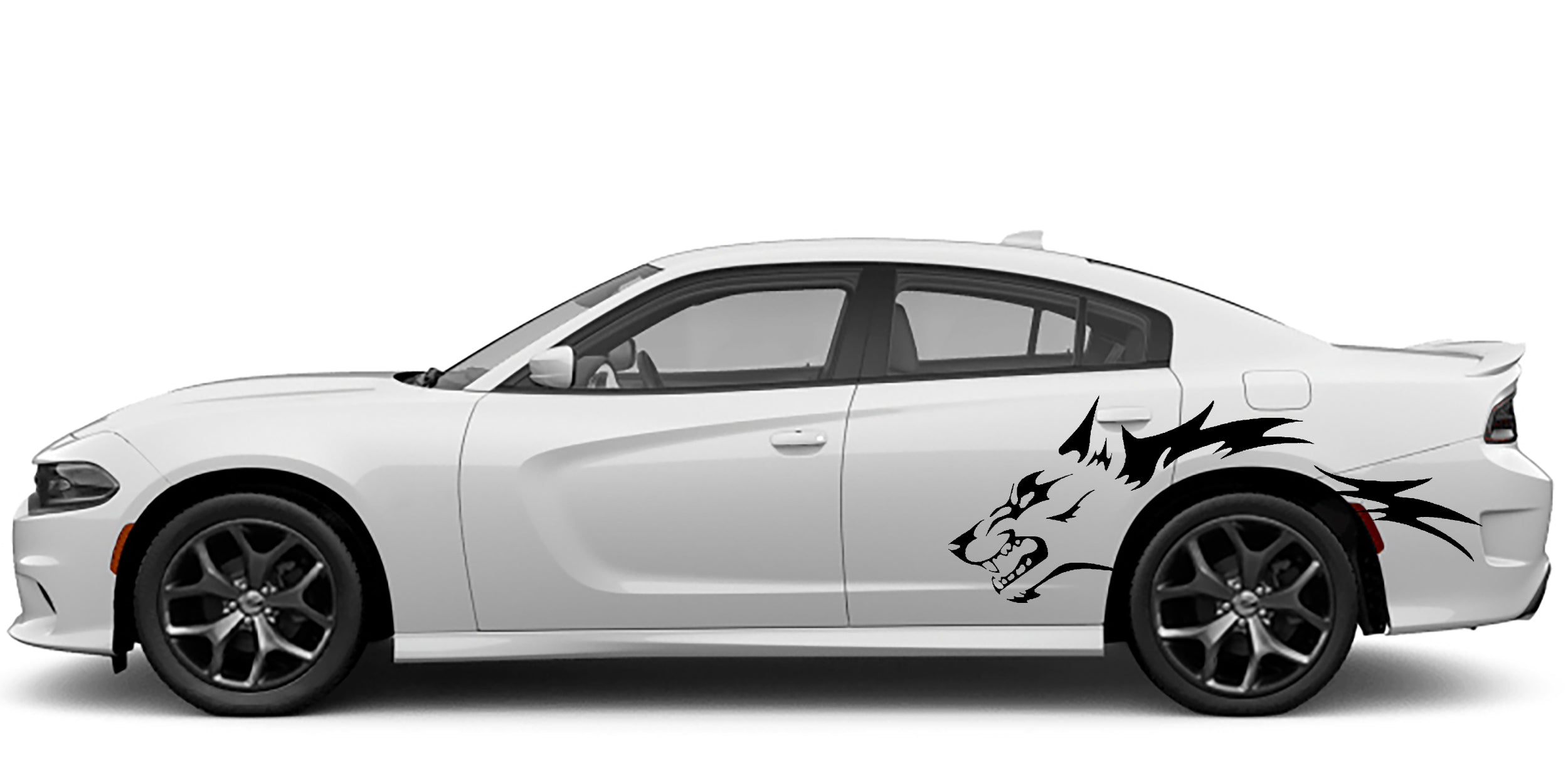 Dodge Charger Wolf Side Decals (Pair) : Vinyl Graphics Kit Fits (2015-2023)