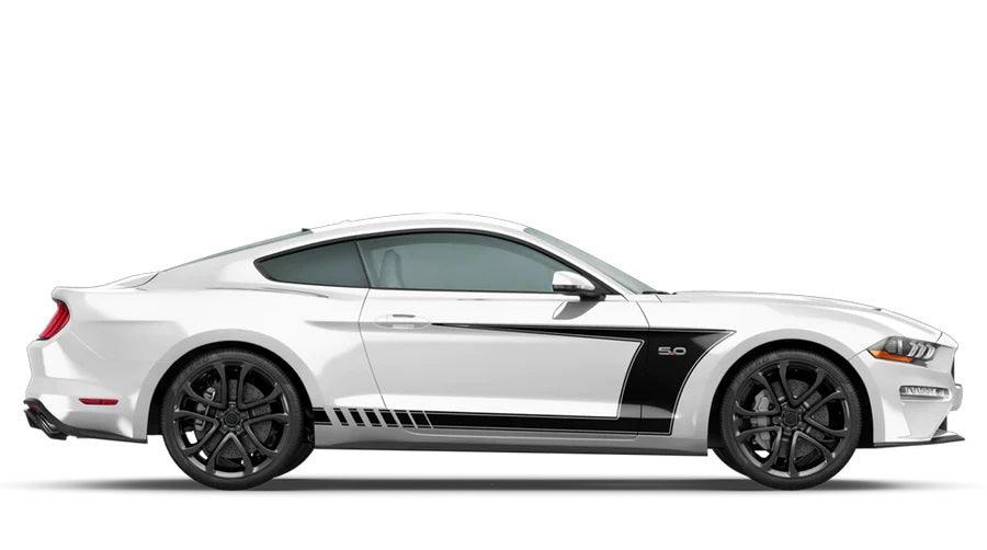 Ford Mustang Large Side Racing Stripes Decals (Pair) : Vinyl Graphics Kit Fits (2015-2023)