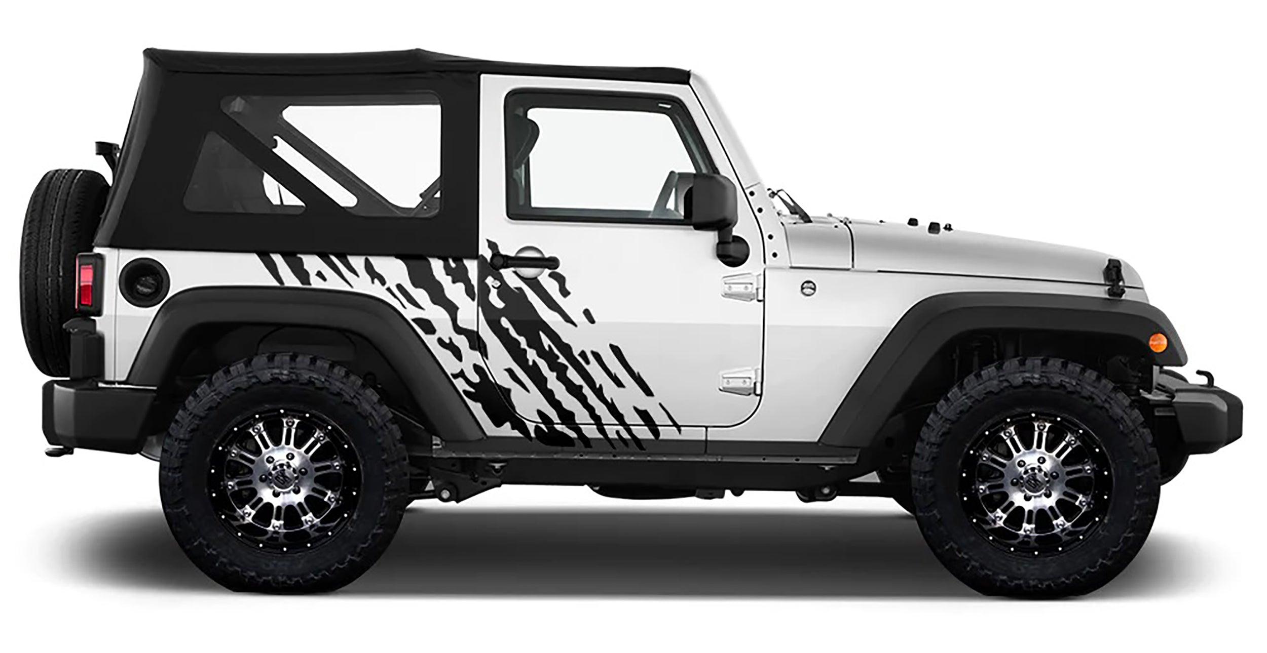 Jeep Wrangler (1999-2006) Custom Decals, Graphics and Stickers - Mud Splash Kit - Jkprostickers