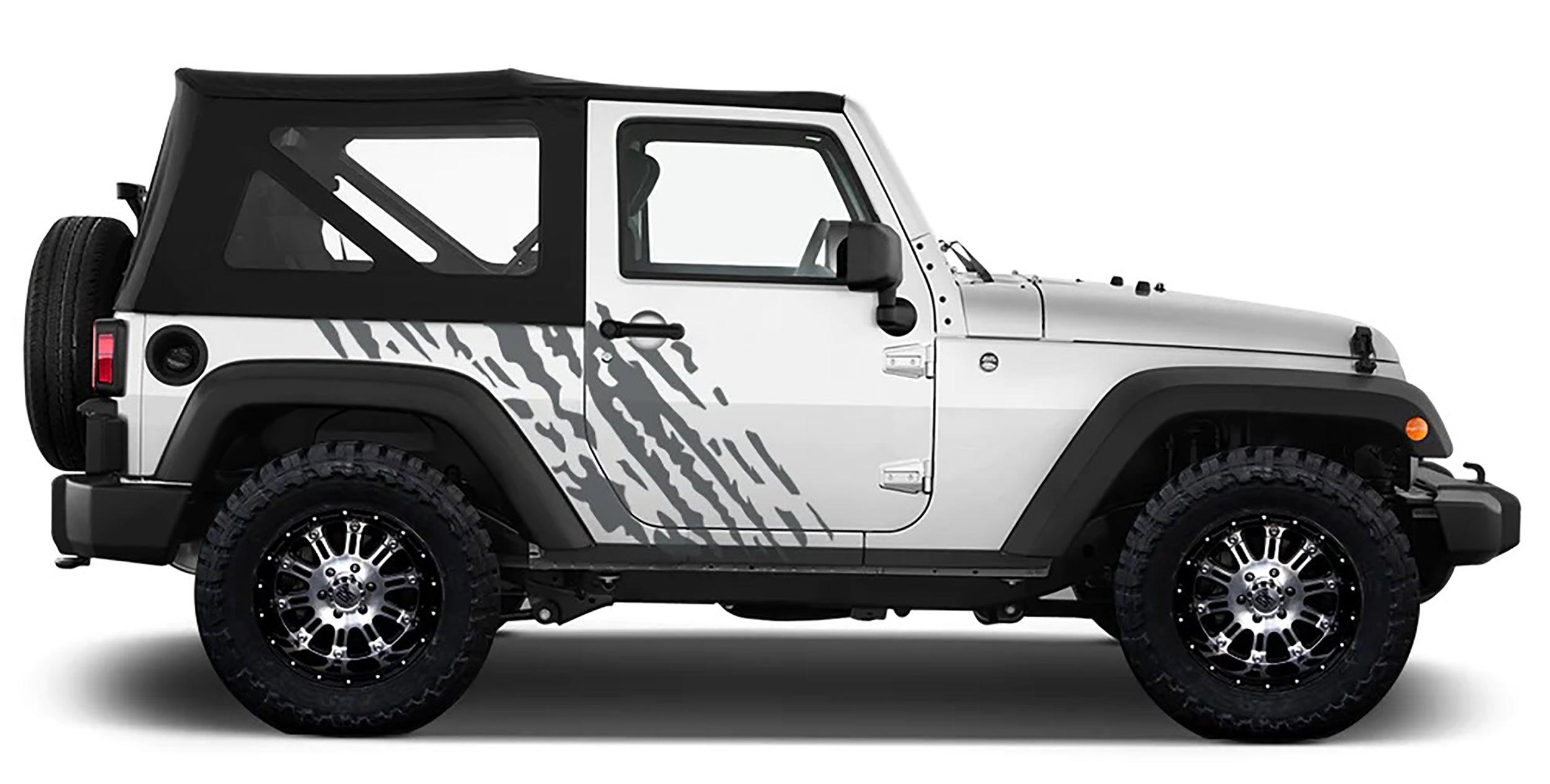 Jeep Wrangler (1999-2006) Custom Decals, Graphics and Stickers - Mud Splash Kit - Jkprostickers