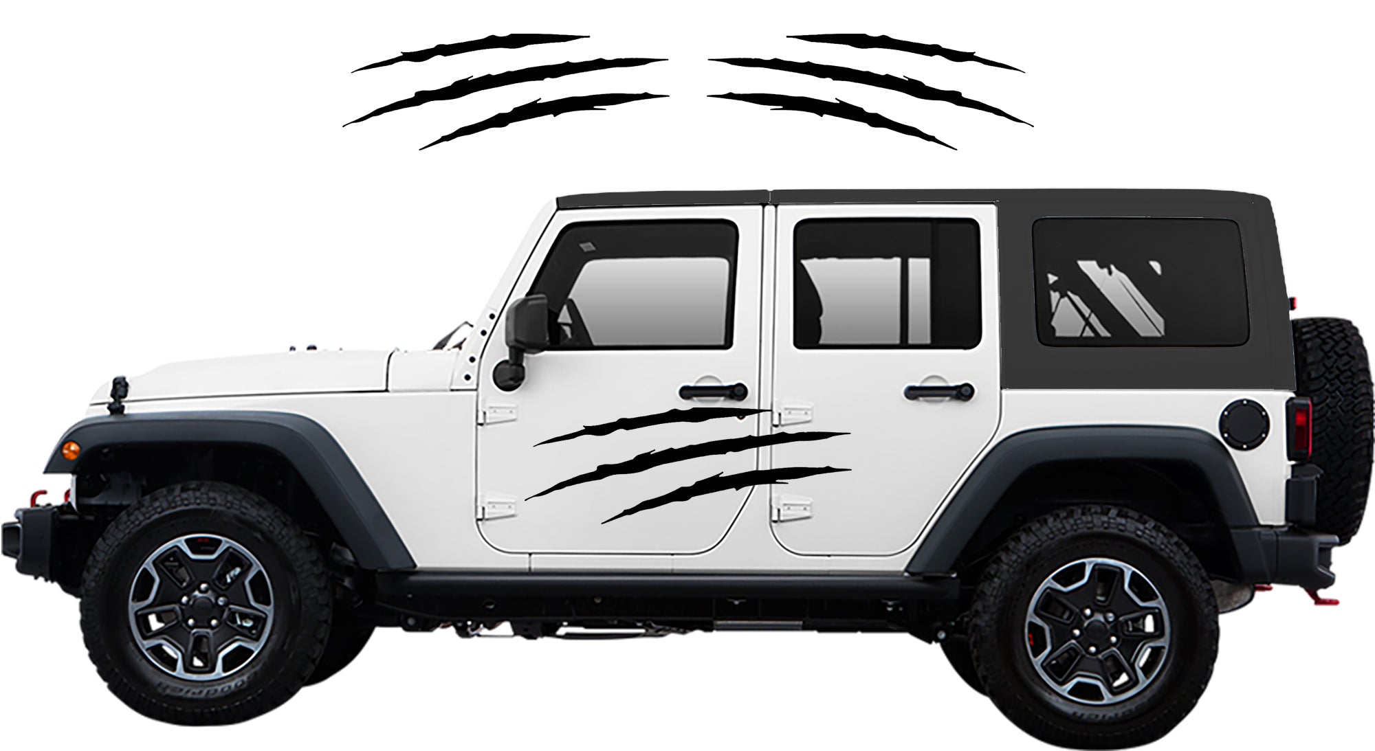 door scratches decals for jeep wrangler 2007 to 2018 models