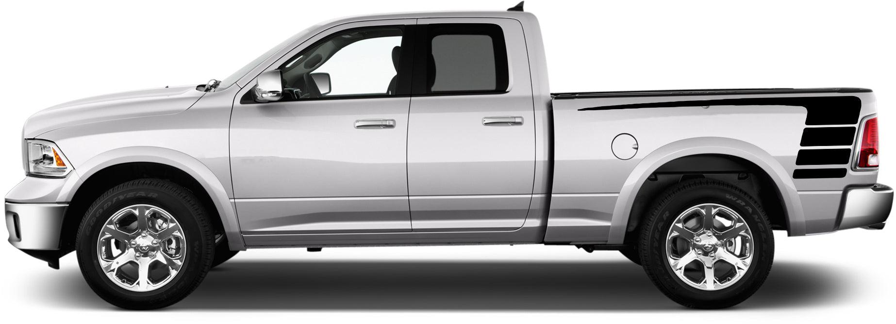 hockey style bed decal for dodge ram 2009 to 2023 models