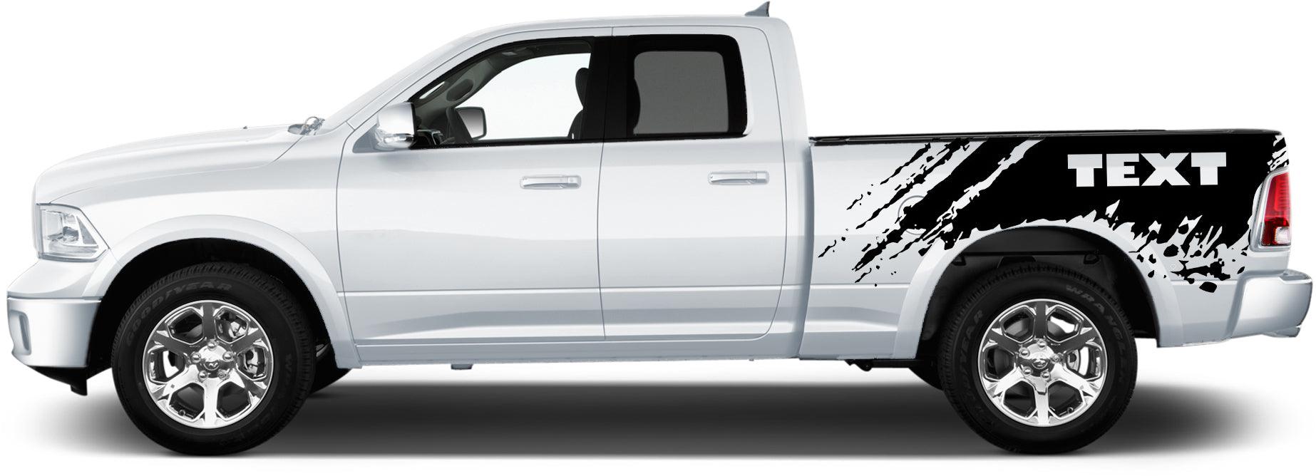 mud splash bed decal kit for dodge ram 1500 2008 to 2018 models