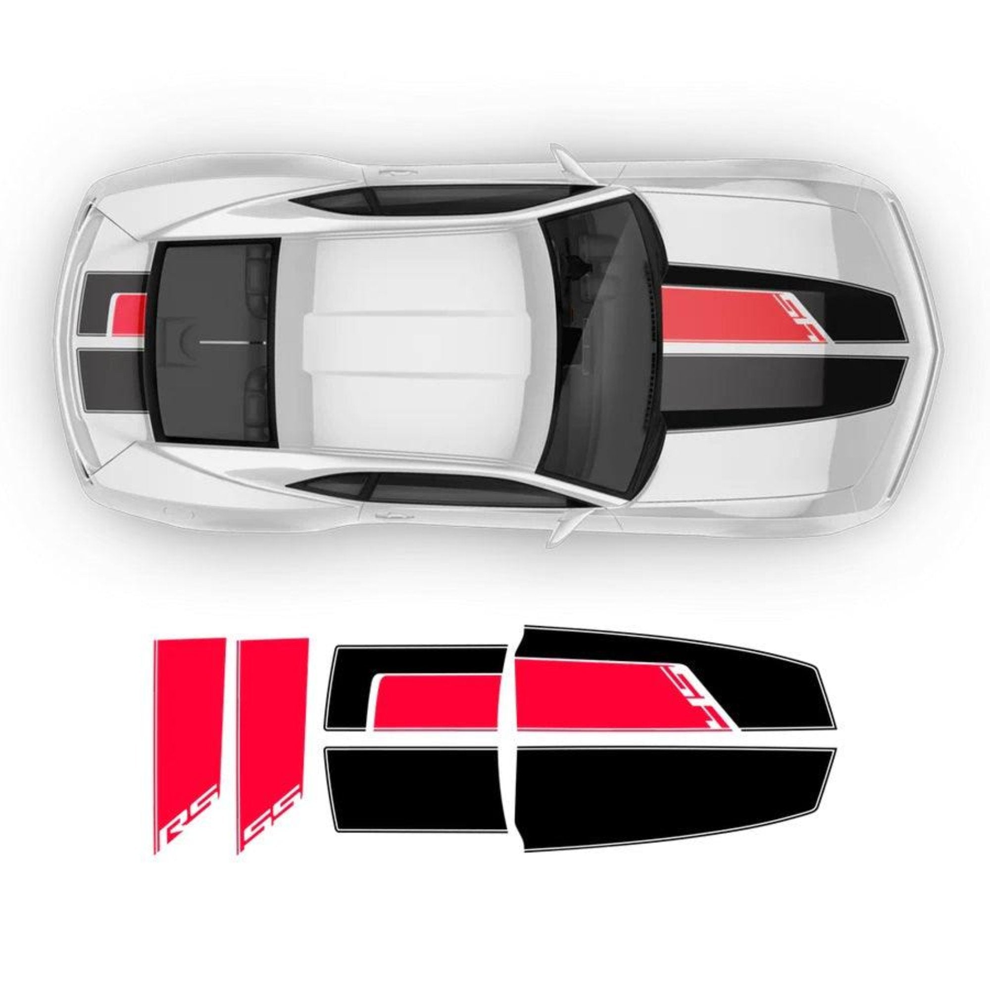 Chevrolet Camaro 45th Anniversary Hood & Bonnet Stripes (Pair) : Vinyl Graphics Kit Fits (2010-2015)