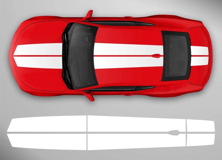 Chevrolet Camaro (2016 to 2018) models | Custom Decals, Graphics and Stickers - Full Body Racing Stripes - Jkprostickers
