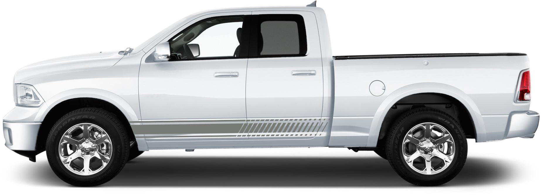 Dodge Ram 1500/2500/3500 (2009-2018) Custom Vinyl Decals, Graphics and Stickers - Side Stripes (Pair) - Jkprostickers