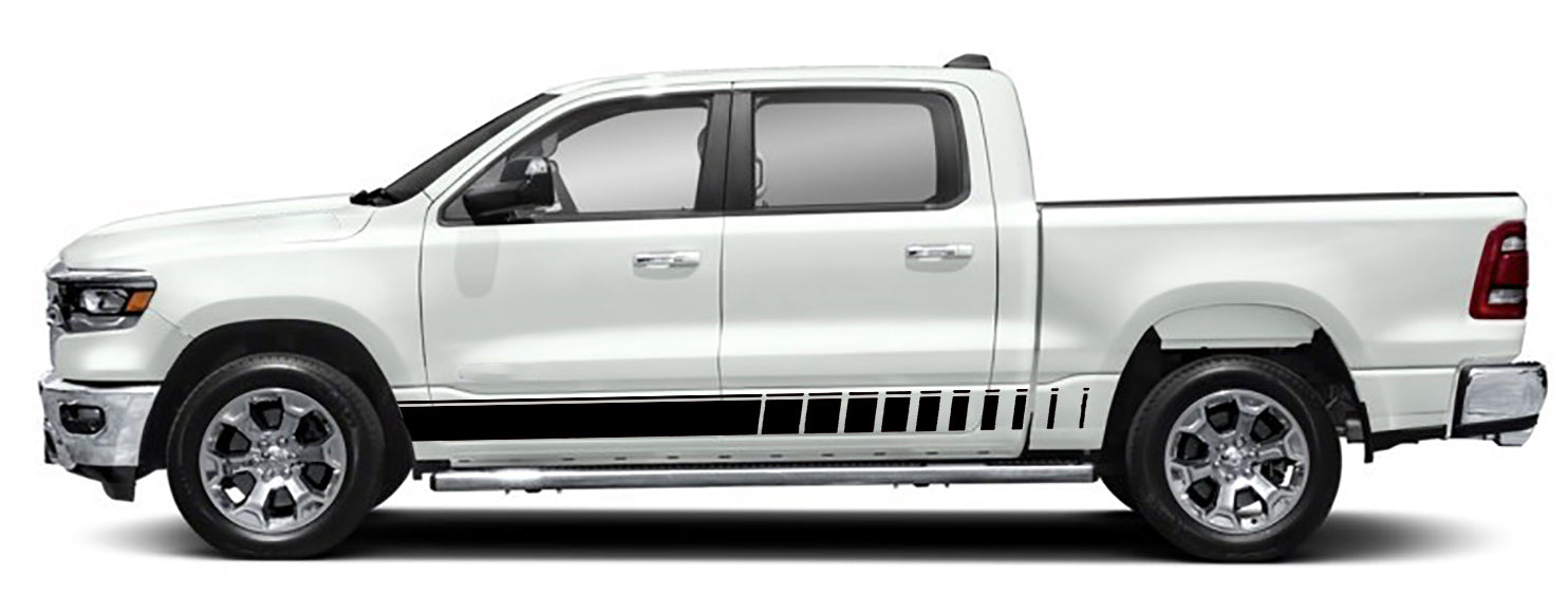 rocker panel stripe s for dodge ram 1500 2019 to 2023 models