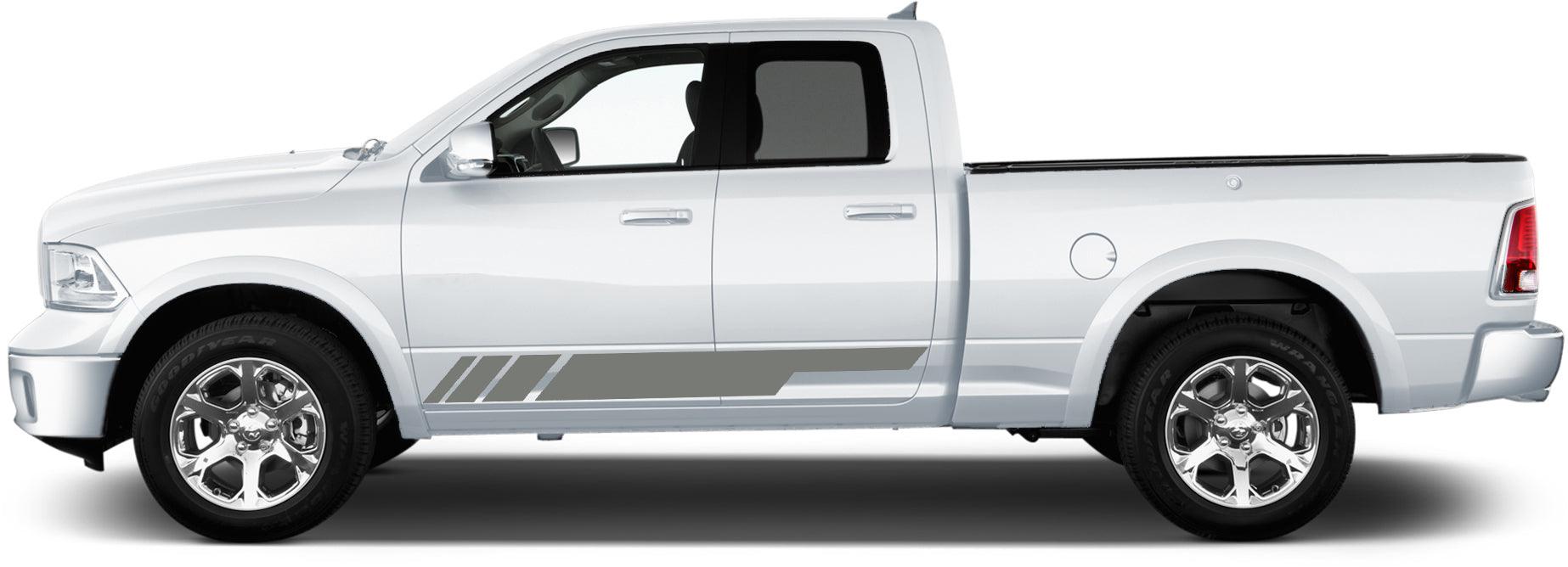 Dodge Ram 1500/2500/3500 (2009-2018) Custom Vinyl Decals, Graphics and Stickers - Lower Door Stripes (Pair) - Jkprostickers