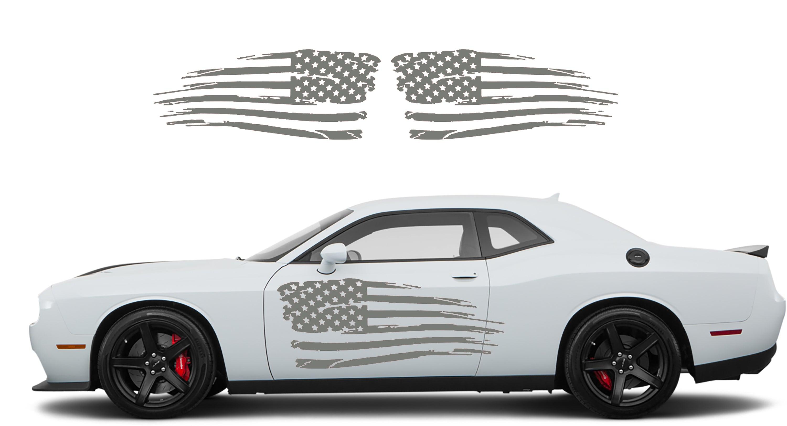 Dodge Challenger, R/T, SRT (2008-2023) Custom Vinyl Decal Graphics - Patriot (Pair) - Jkprostickers