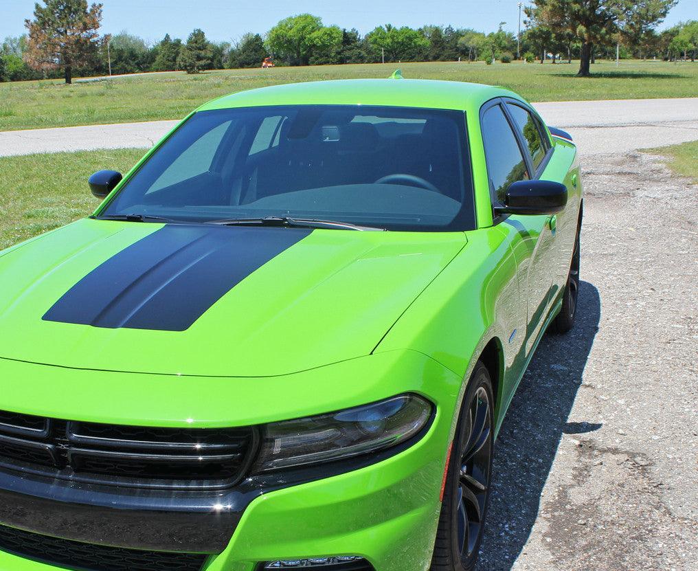 Dodge Charger (2015 to 2022) | Custom Decals, Graphics and Stickers - Daytona Style Hood Decal - Jkprostickers