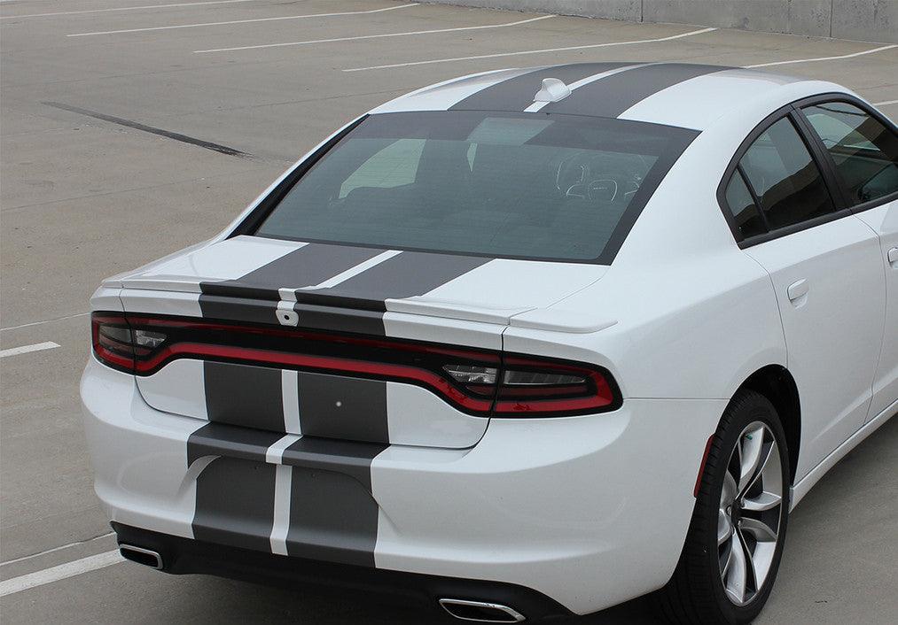 Dodge Charger (2015 to 2023) | Custom Decals, Graphics and Stickers - Twin Full Body Stripes - Jkprostickers
