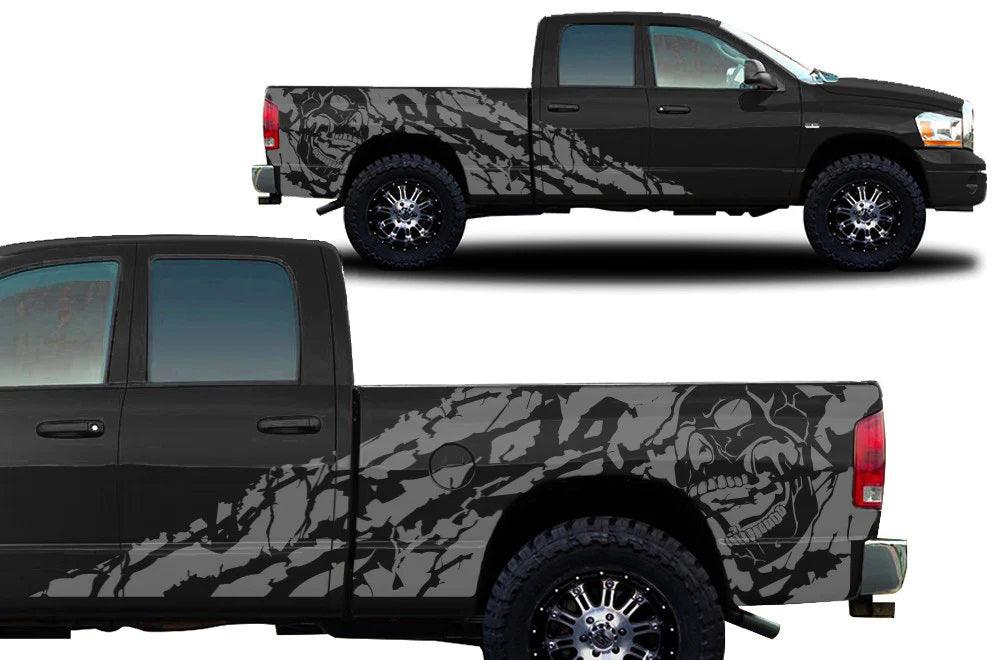 Dodge Ram Nightmare Side Decals (Pair) : Vinyl Graphics Kit Fits (2002-2008)