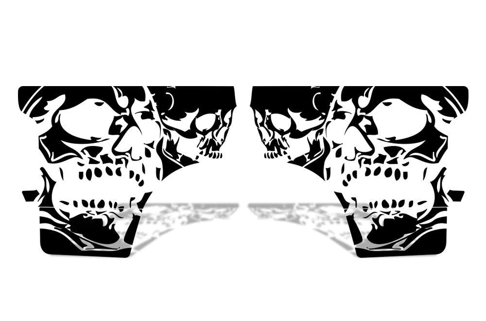 Dodge Ram Double Skull Bed Decals (Pair) : Vinyl Graphics Kit Fits (2002-2008)