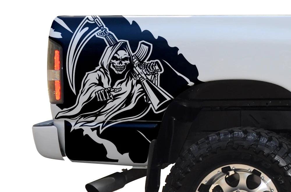 Dodge Ram Reaper Bed Decals (Pair) : Vinyl Graphics Kit Fits (2002-2008)